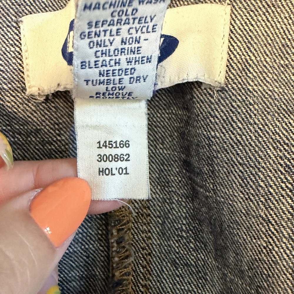 Old Navy Womens Medium Y2K 2001 Denim Jacket Cotton Classic Fitted Preppy Girly - Picture 8 of 8